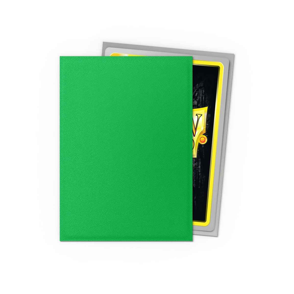 Dragon Shield Sleeves – Dual Matte Apple Green & Silver (100 pieces)