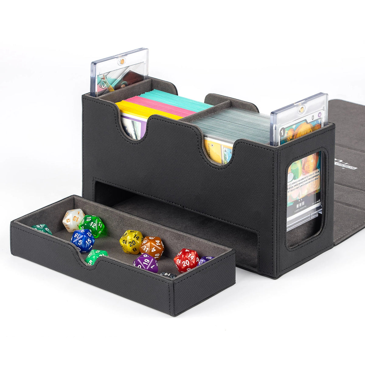 cardcosmos - Pudełko premium na talię 200+ z tacką na Kości Schwarz