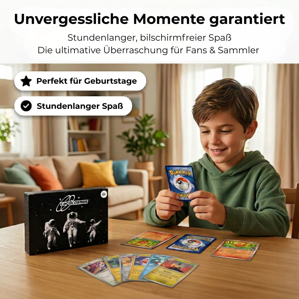 Pokémon Karten Set Niemiecki – 100 kart w tym 12 Holo + 100 Koszulki na karty