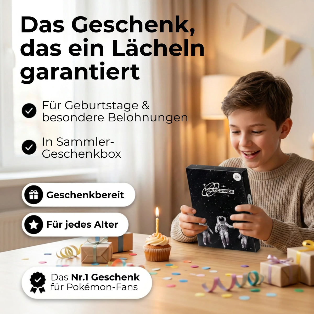 Pokémon Karten Set Niemiecki – 200 kart w tym 25 Holo + 100 Koszulki na karty