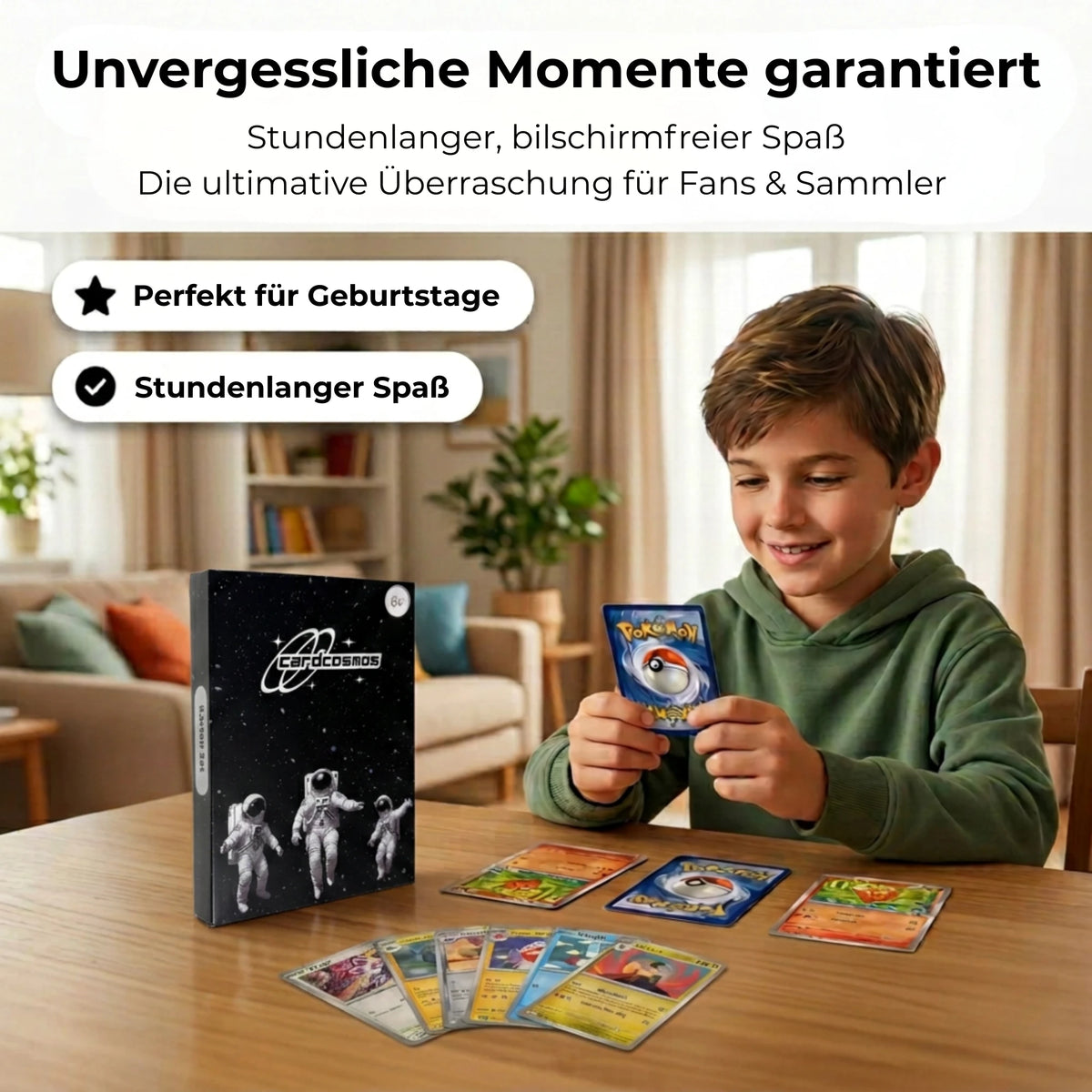Pokémon Karten Set Niemiecki – 200 kart w tym 25 Holo + 100 Koszulki na karty