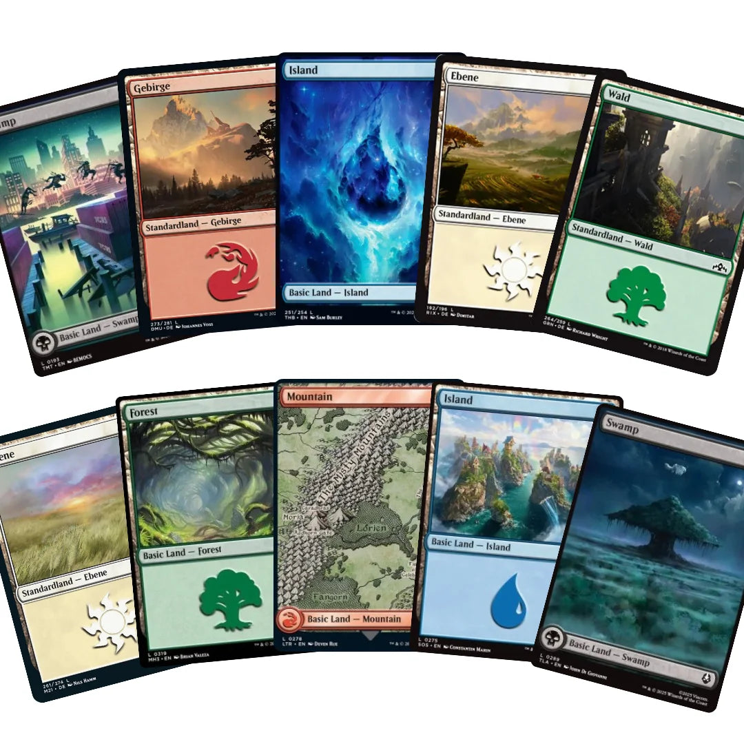 Magic Standard Land Set – 100 or 200 randomly mixed cards