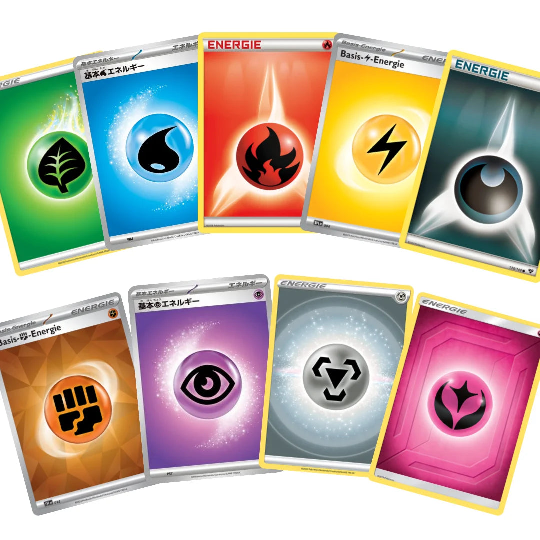 Zestaw kart energetycznych Pokémon – 100 lub 200 losowo wymieszanych kart
