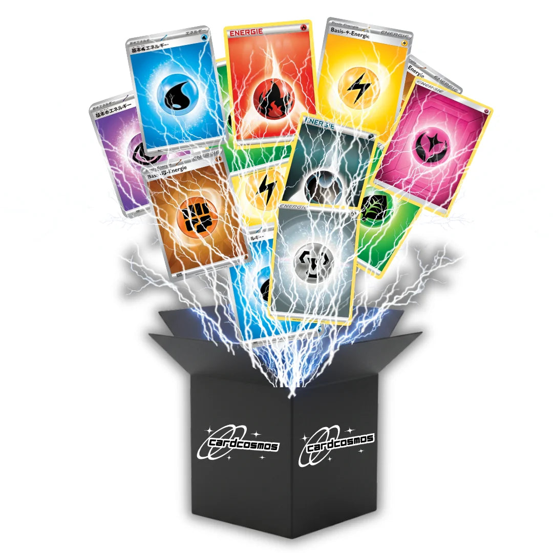 Zestaw kart energetycznych Pokémon – 100 lub 200 losowo wymieszanych kart