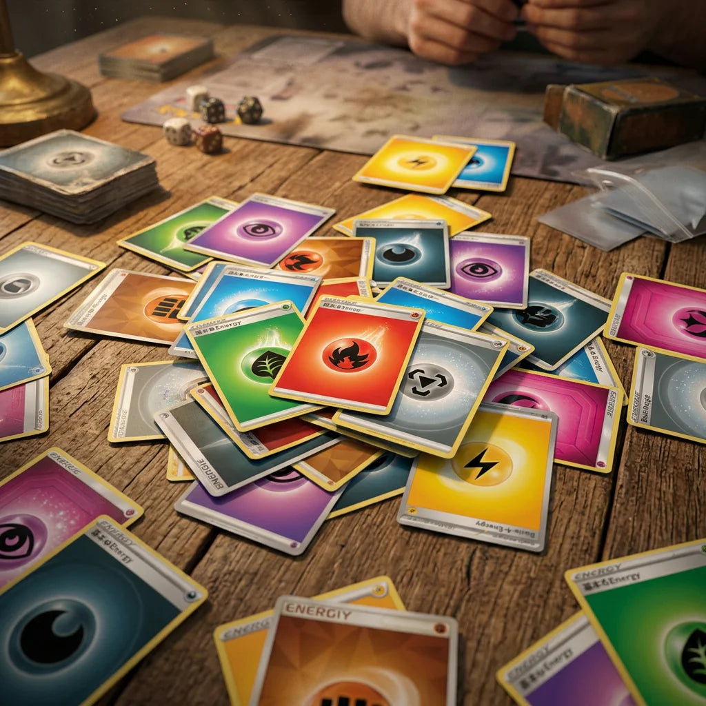 Zestaw kart energetycznych Pokémon – 100 lub 200 losowo wymieszanych kart