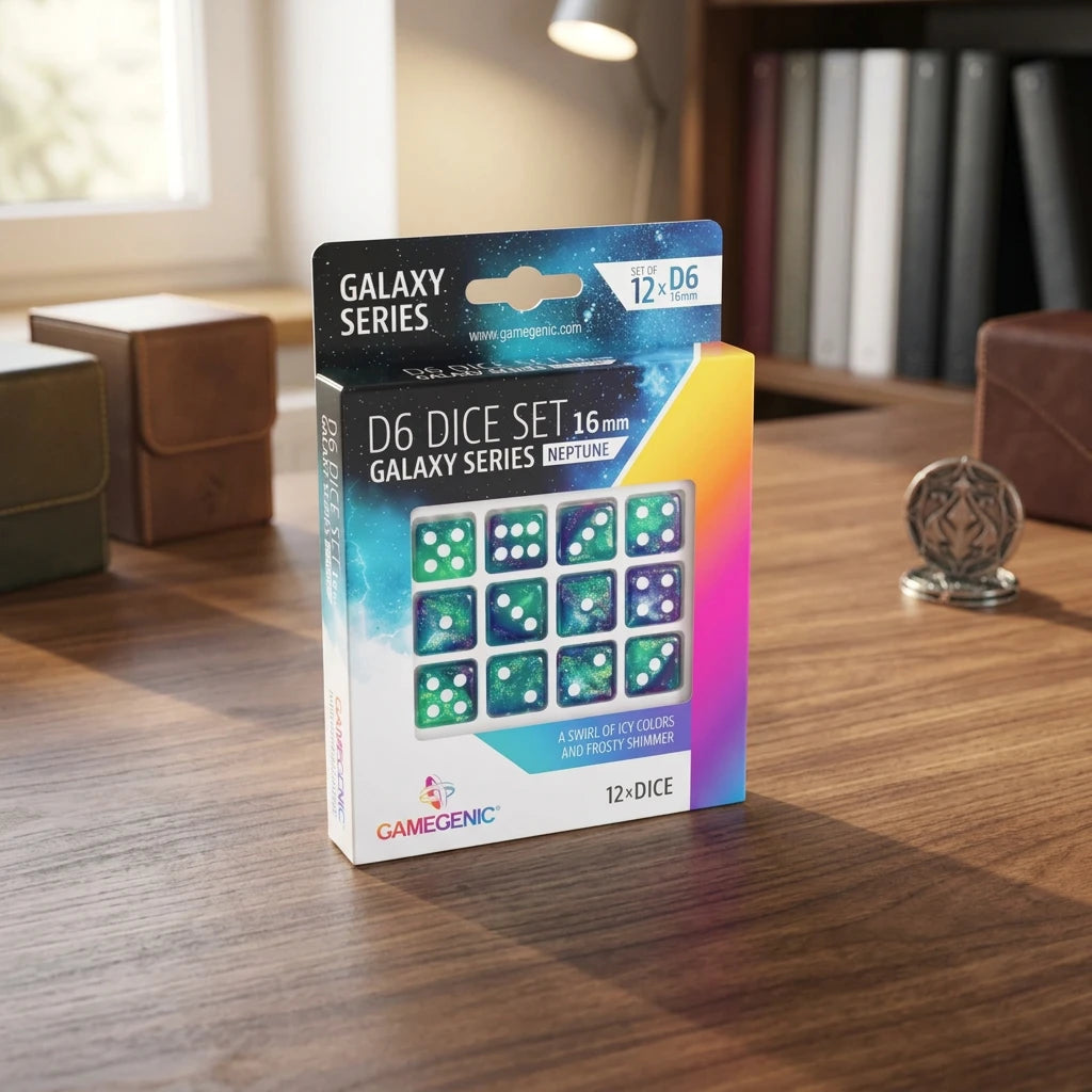 Gamegenic Galaxy Series D6 Dice Set Neptune 12 mm – 36 Dice