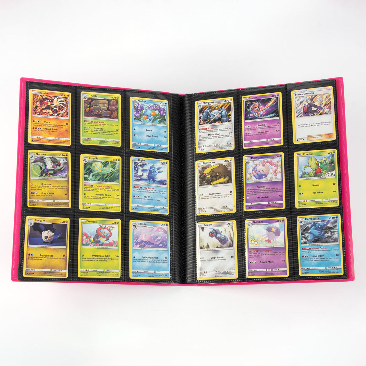 cardcosmos - 9 Pocket Basic Strap Binder - Pink