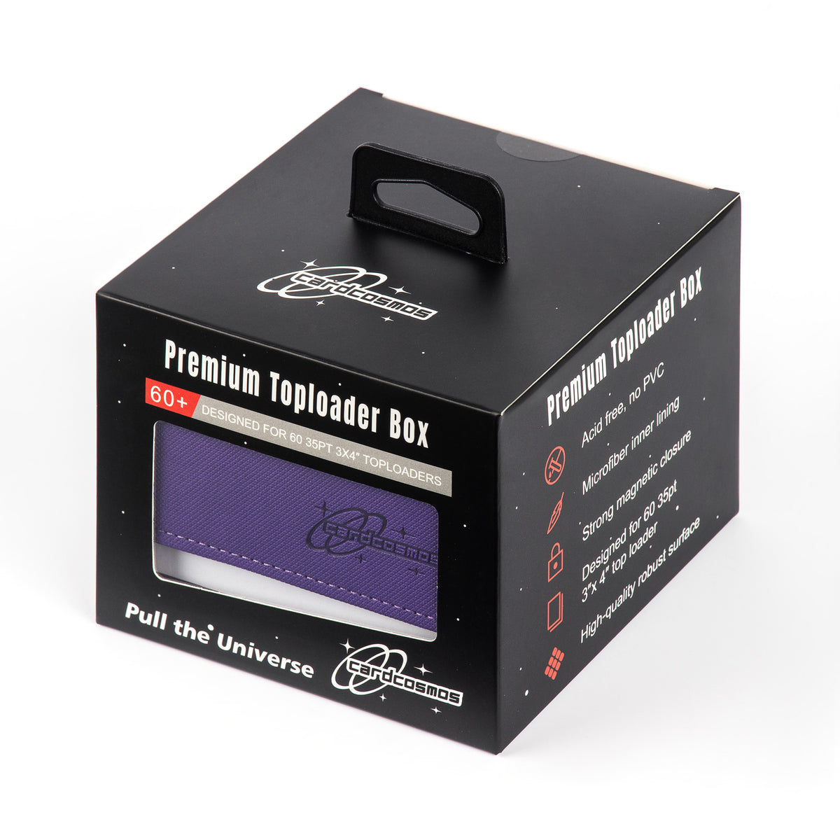 cardcosmos - 60+ Premium Toploader Deck Box - Purple