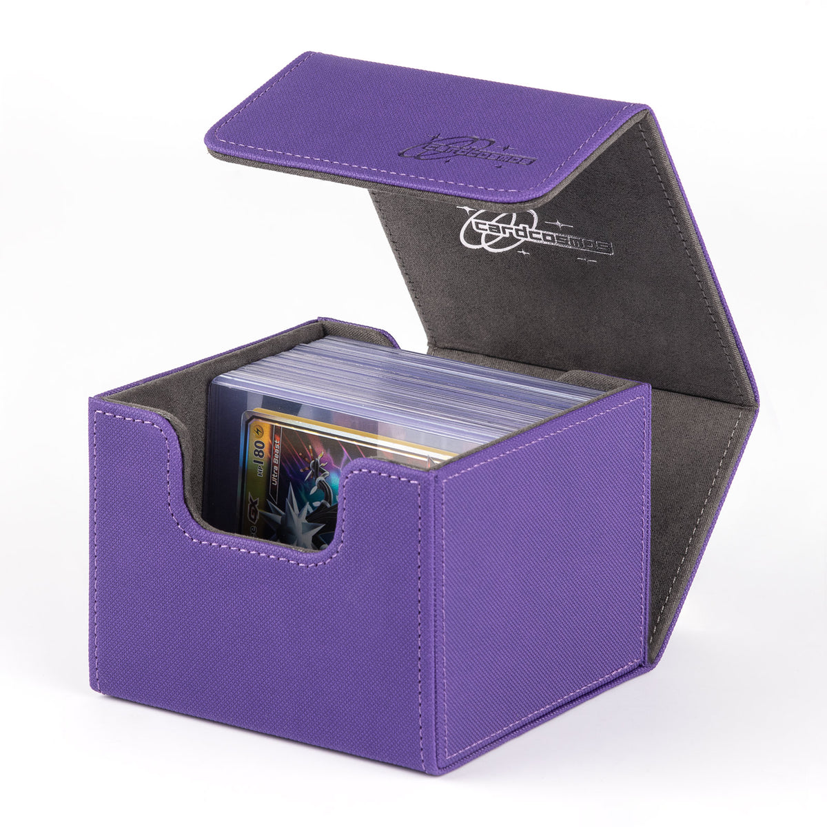 cardcosmos - 60+ Premium Toploader Deck Box - Purple