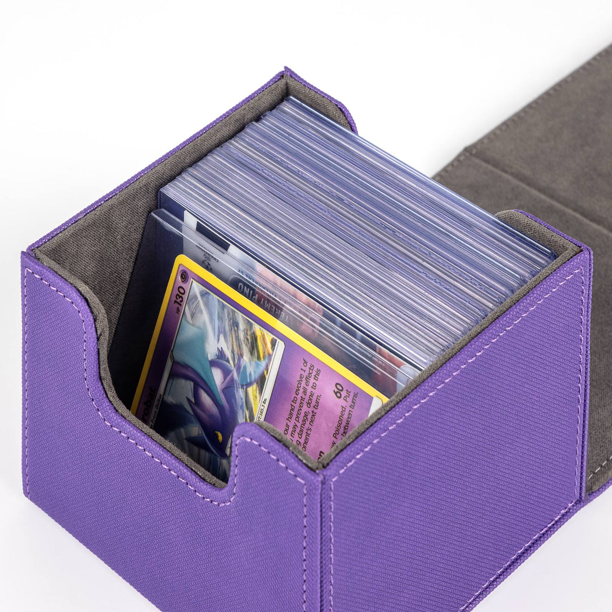 cardcosmos - 60+ Premium Toploader Deck Box - Purple