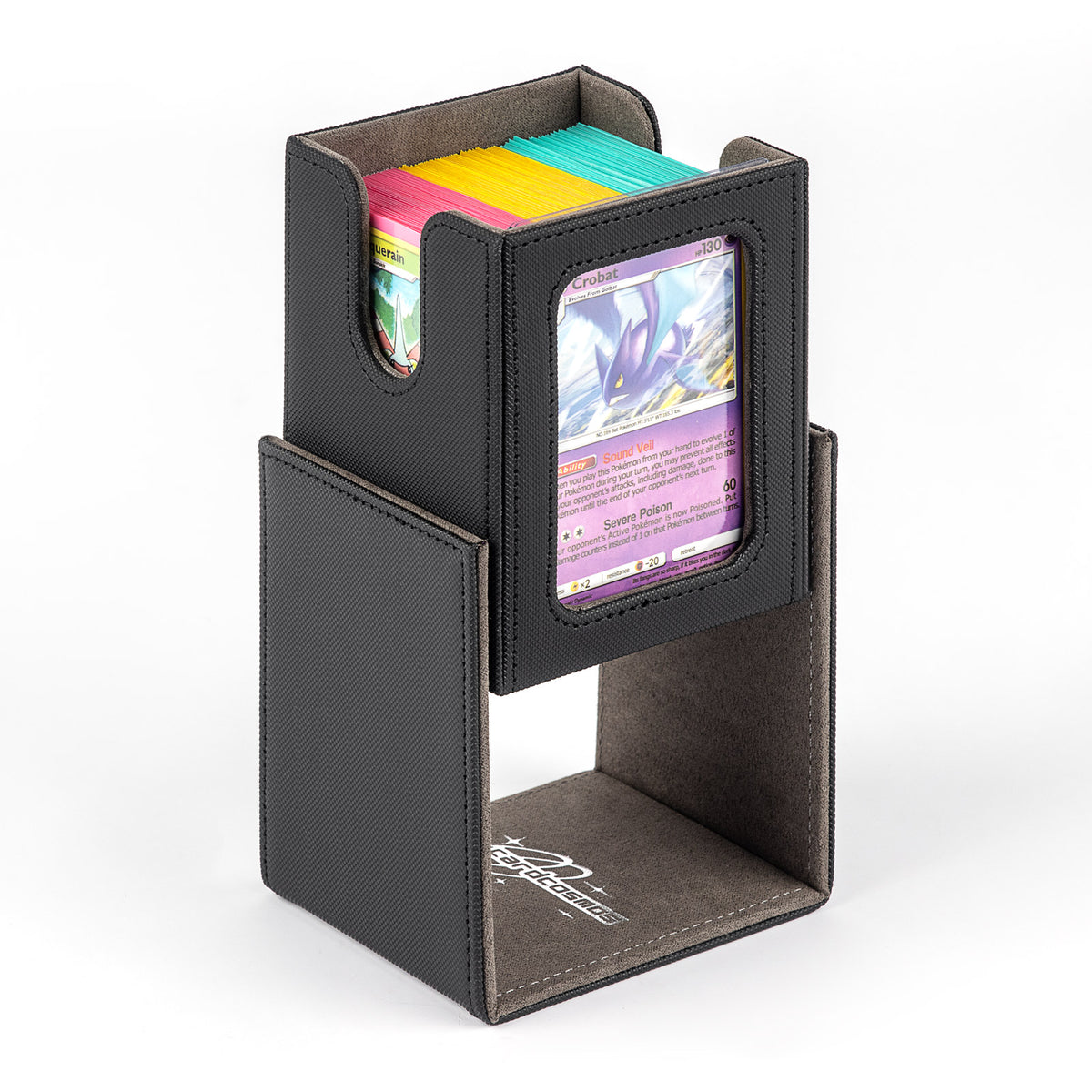 cardcosmos - 100+ Commander Deck Box with window - Black