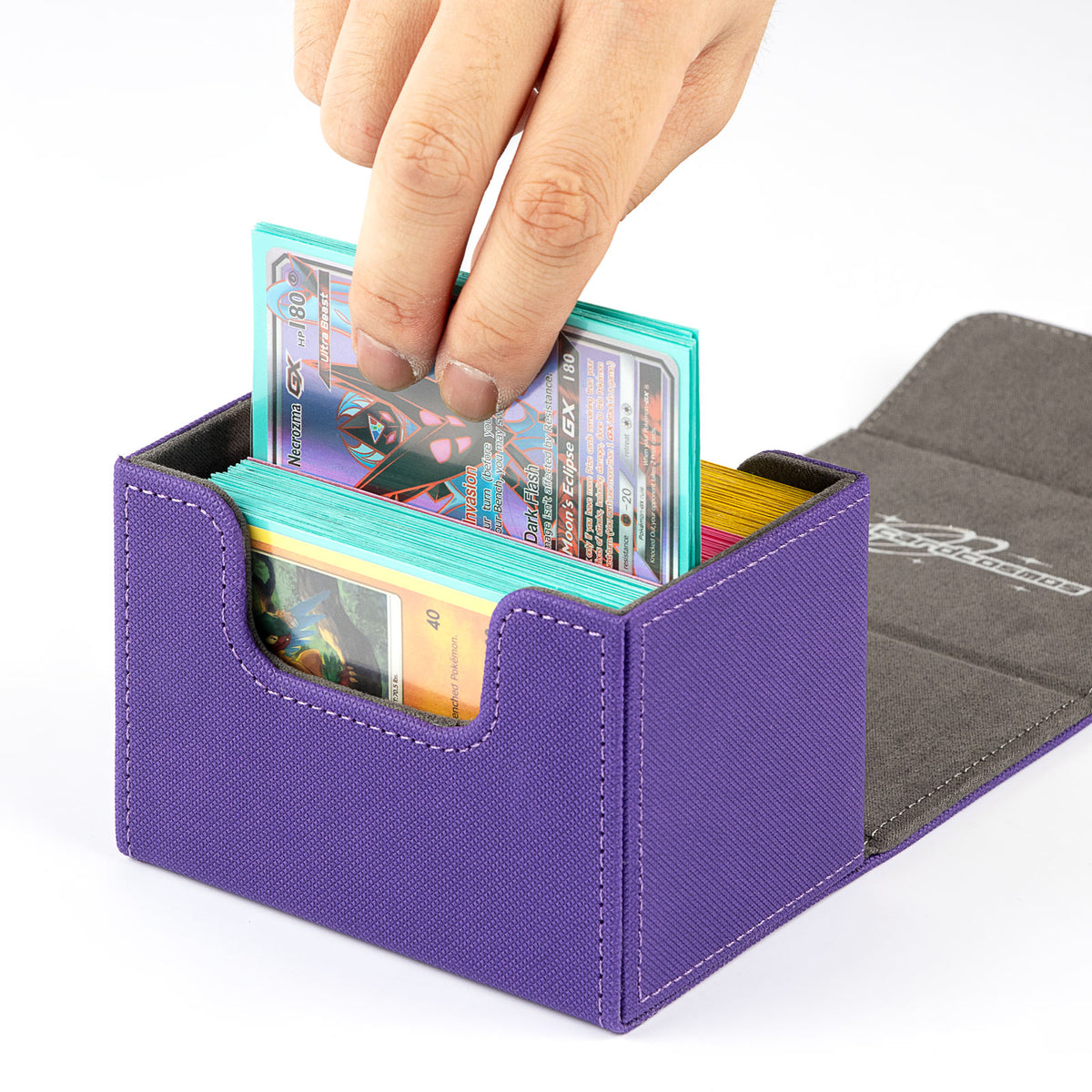cardcosmos - 100+ Premium deck box - Purple