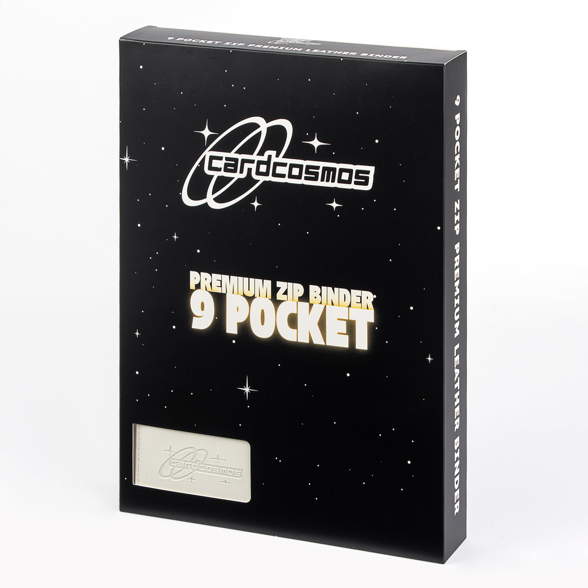 cardcosmos - 9 Pocket Zip Premium leather binder - Biały