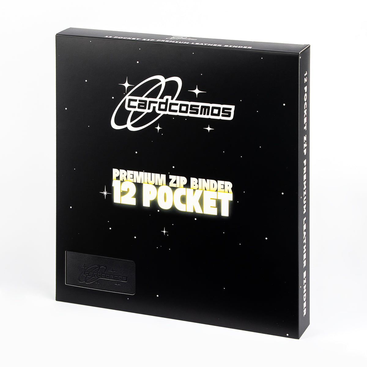 cardcosmos - 12 Pocket Zip Premium leather binder - Black