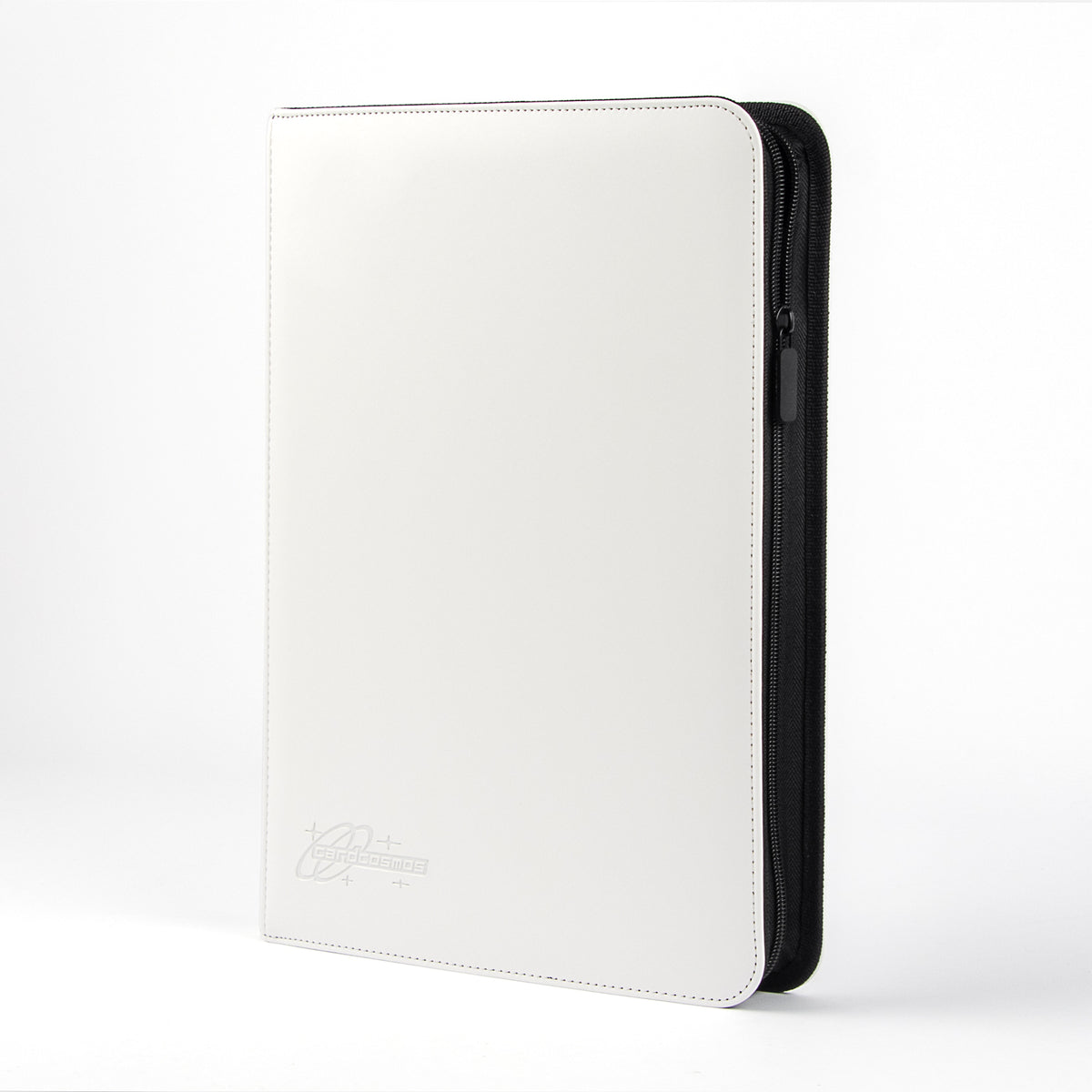 cardcosmos - 9 Pocket Zip Premium leather binder - Biały