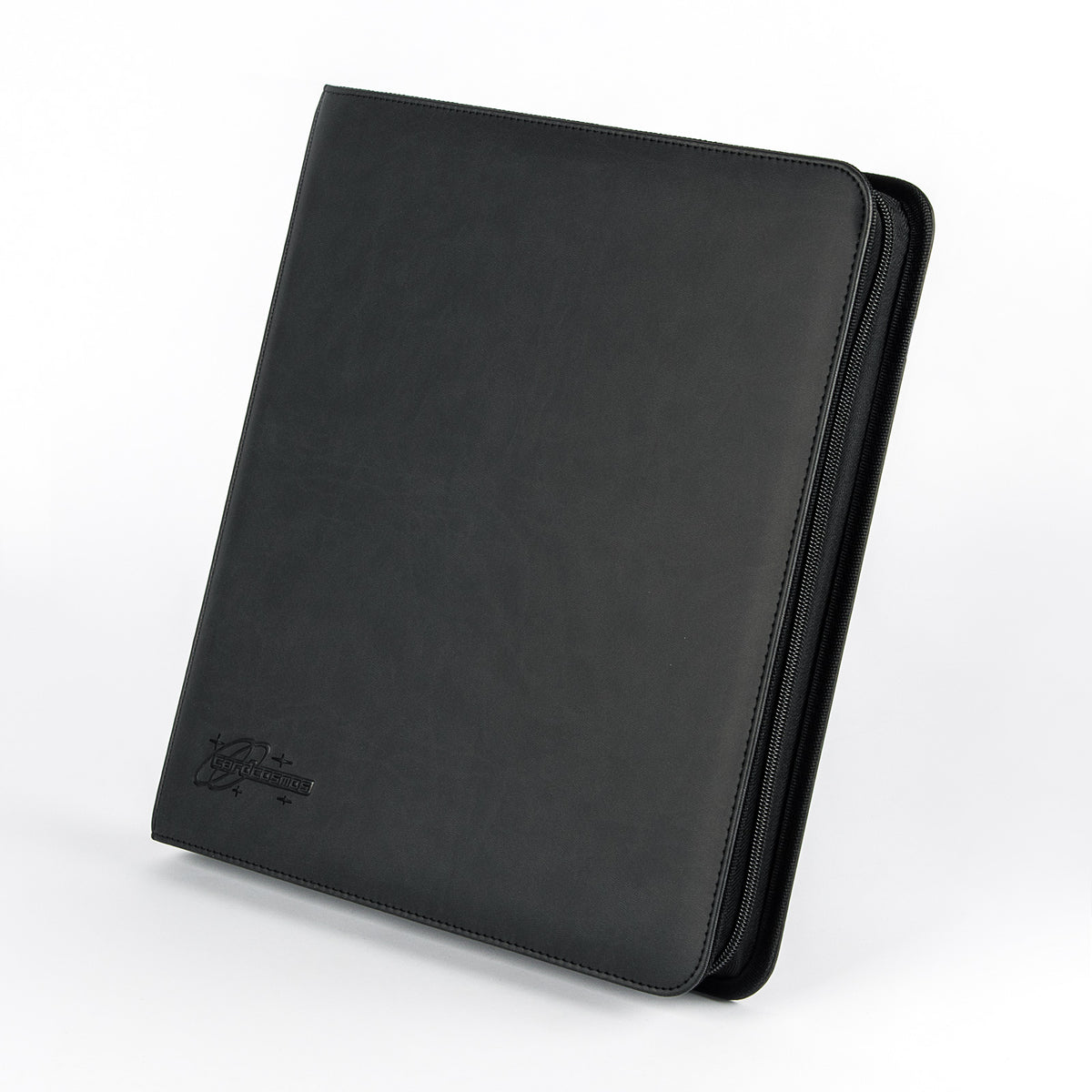 cardcosmos - 12 Pocket Zip Premium leather binder - Black