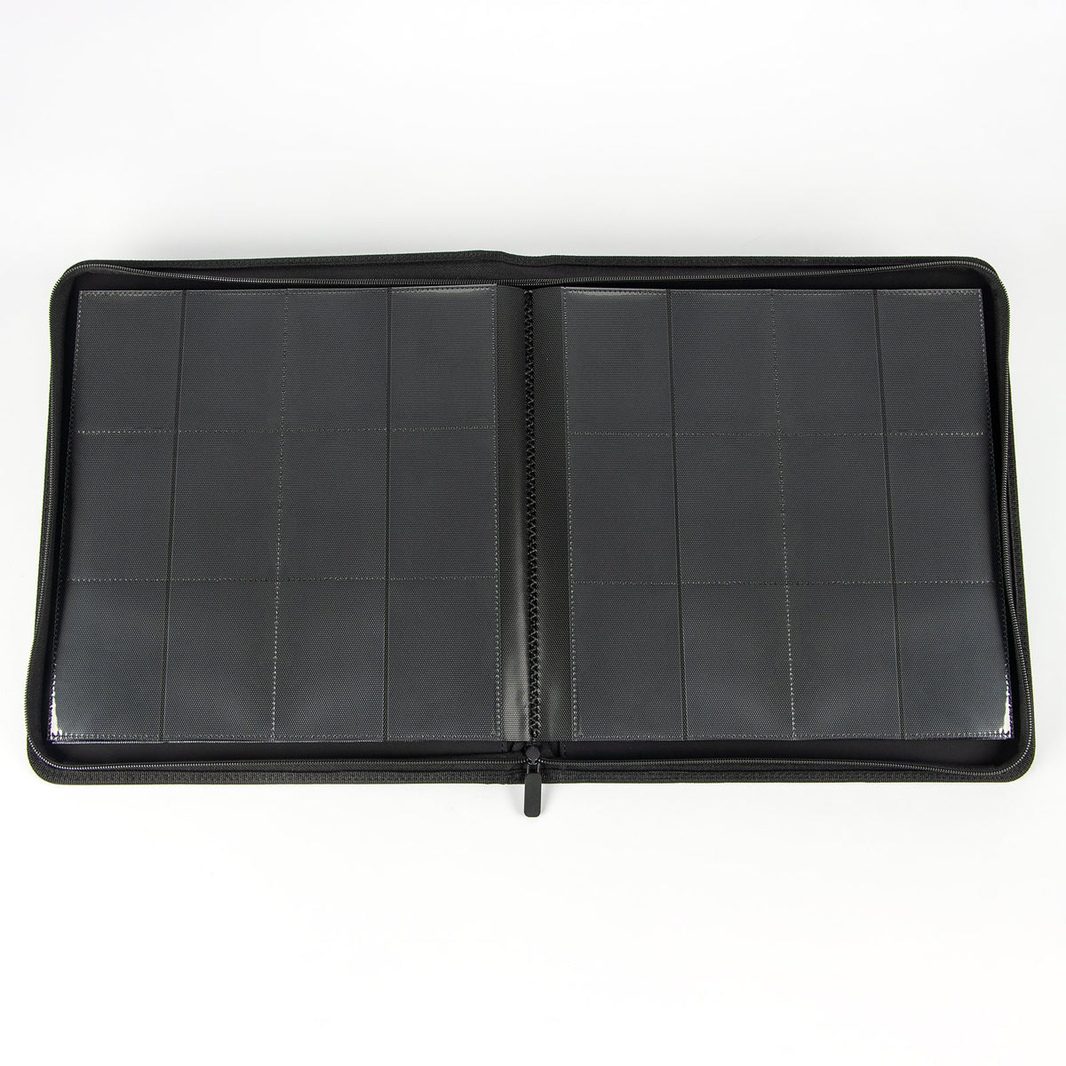 cardcosmos - 12 Pocket Zip Premium leather binder - Black