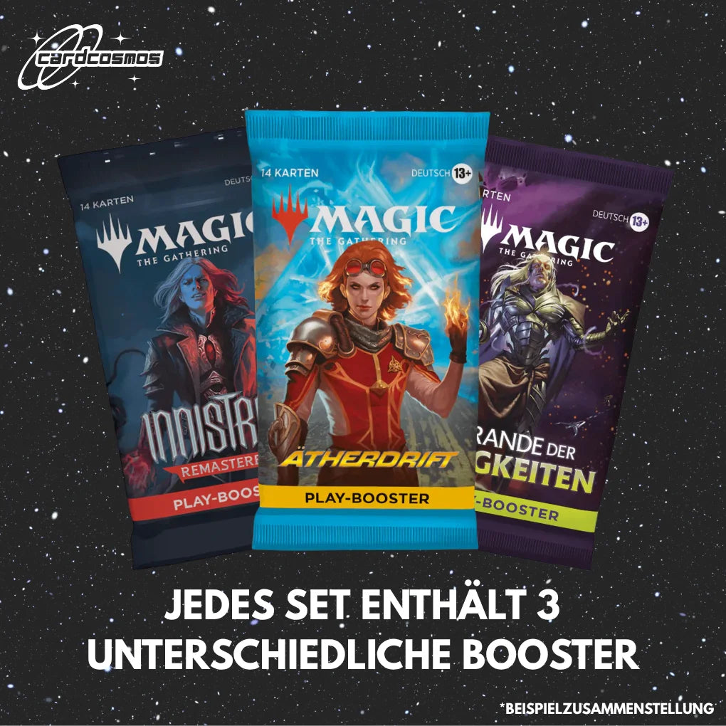 Magic: The Gathering Mystery Play Booster Set Niemiecki – 3 różne losowe Boostery
