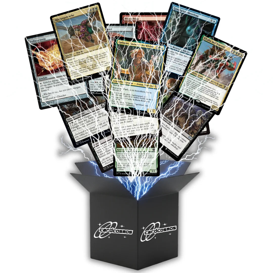 Magic: The Gathering Card Set German – 25 cards incl. 2 Rares + 100 Card Sleeves