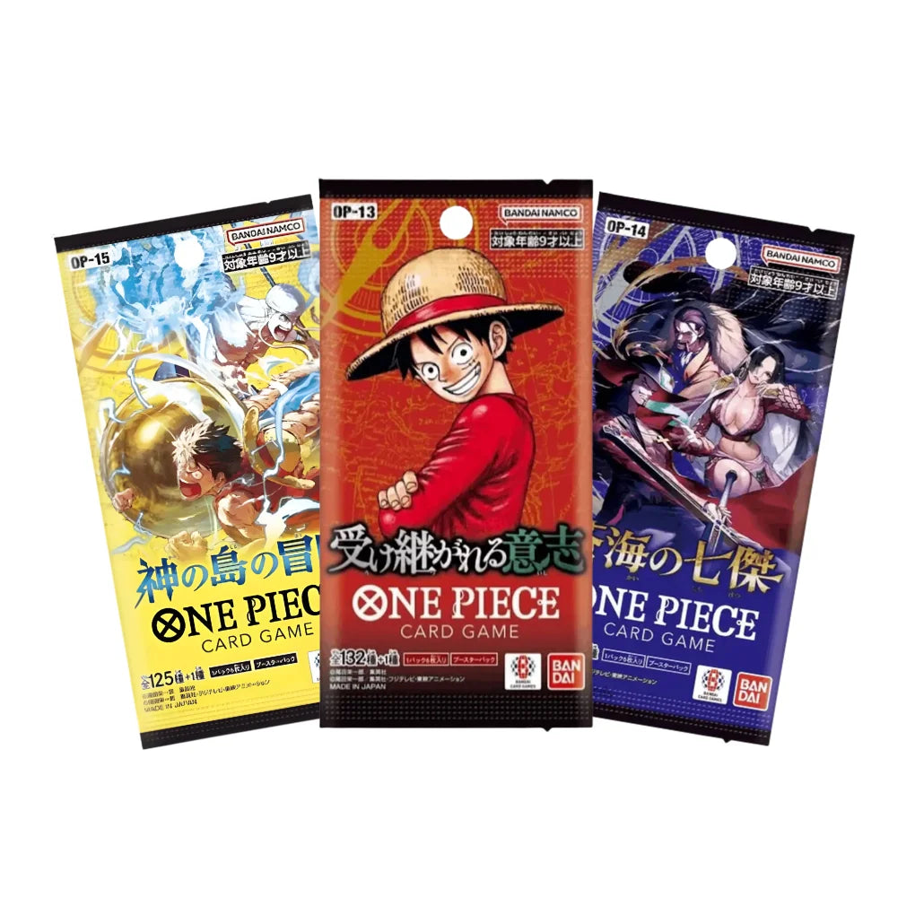 One Piece Card Game Japan Mystery Booster Set – 3 różne losowe paczki