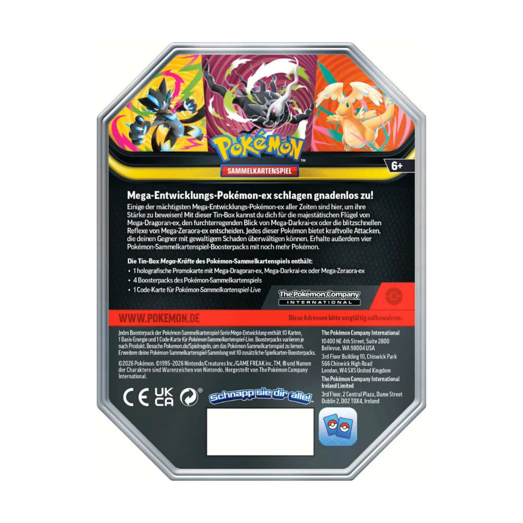 Pokémon - Mega-Entwicklung Metalowa puszka #130 Mega-Dragoran-ex - Niemiecki