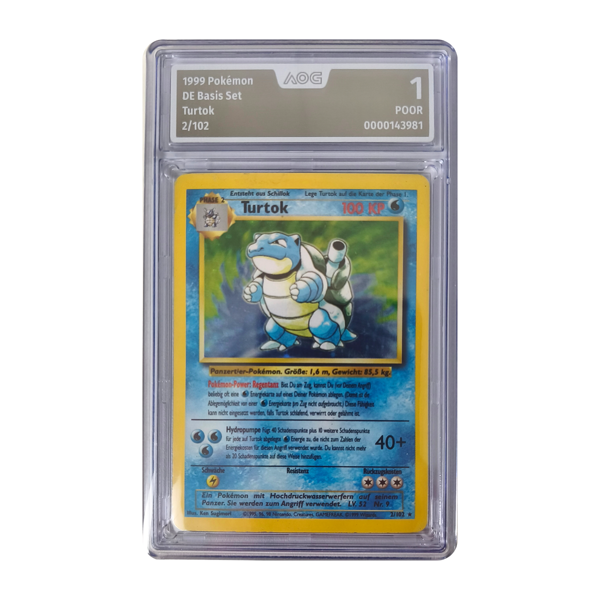Pokémon - Blastoise Holo #2/102 (Basis Set) – AOG 1 Poor