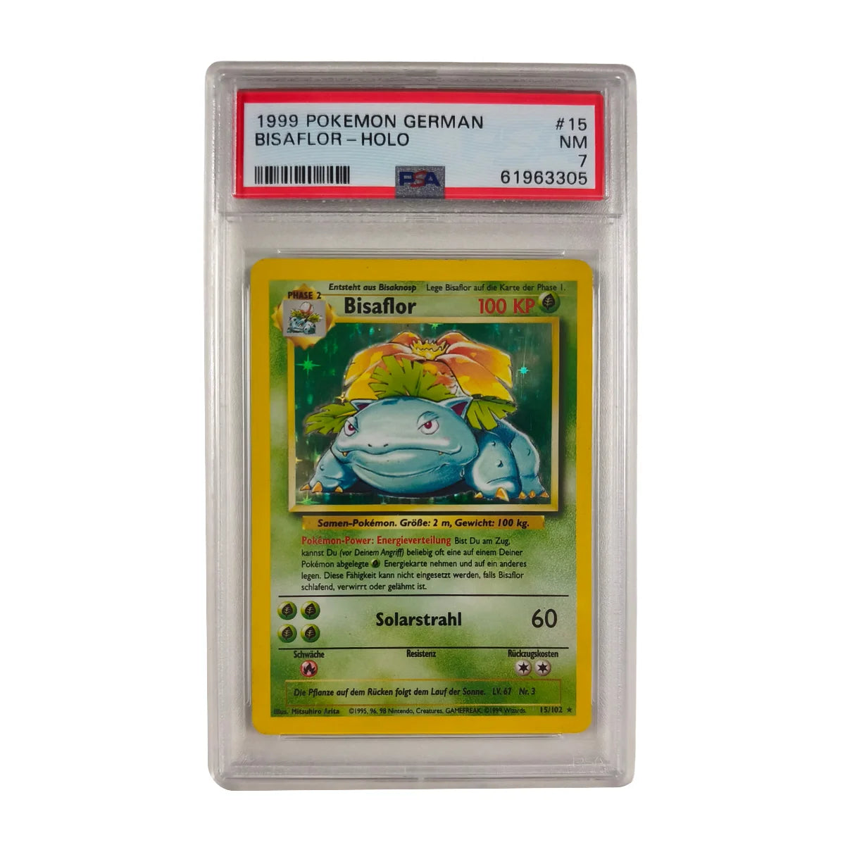 Pokémon - Bisaflor Holo #15/102 (Basis Set) – PSA 7 Near Mint