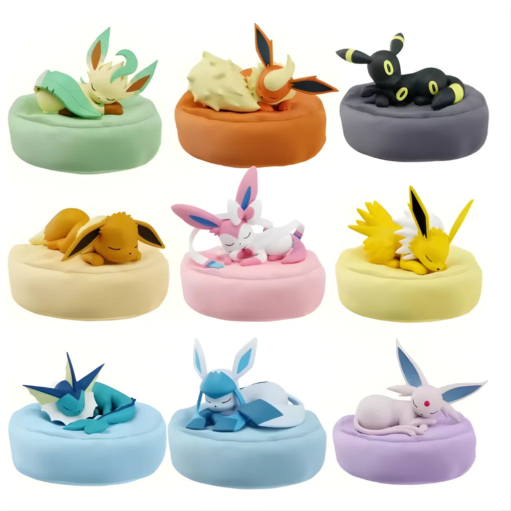 Pokémon Eeveelutions Sleeping Series Blind Box CASE – figurka kolekcjonerska Evoli i ewolucji