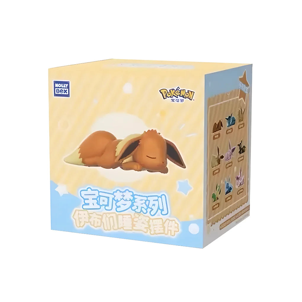 Pokémon Eeveelutions Sleeping Series Blind Box – figurka kolekcjonerska Evoli i jego Mega-Entwicklung