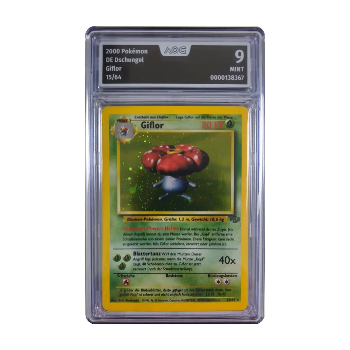 Pokémon - Vileplume Holo #15/64 (Dschungel) – AOG 9 Mint