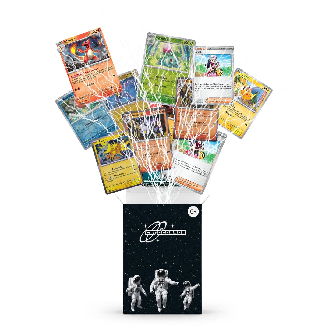 Pokémon Card Set English – 200 cards incl. 25 Holo + 100 Card Sleeves