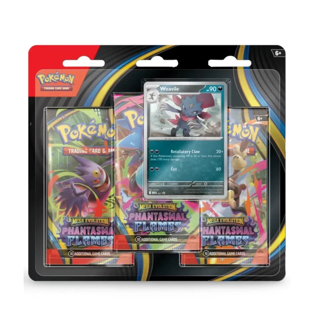 Pokémon - Phantasmal Flames 3-Pack Blister Weavile - Angielski