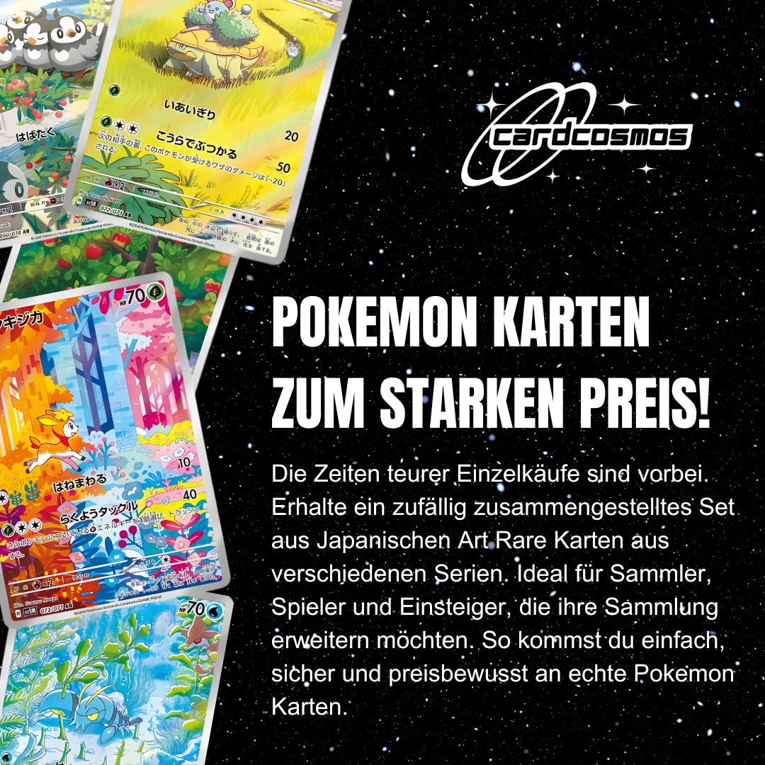Zestaw kart Pokémon Art rare Japoński – 5 lub 10 losowo wybranych kart