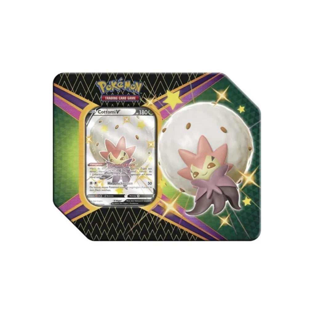 Pokémon - Glänzendes Schicksal Cottomi-V Puszka - Niemiecki