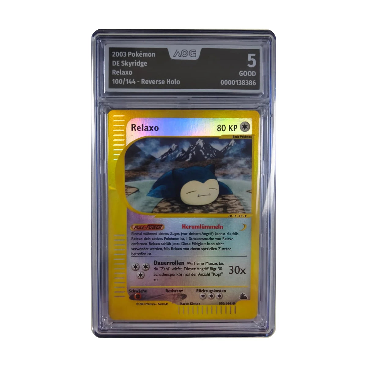 Pokémon - Snorlax Reverse Holo #100/144 (Skyridge) – AOG 5 Good
