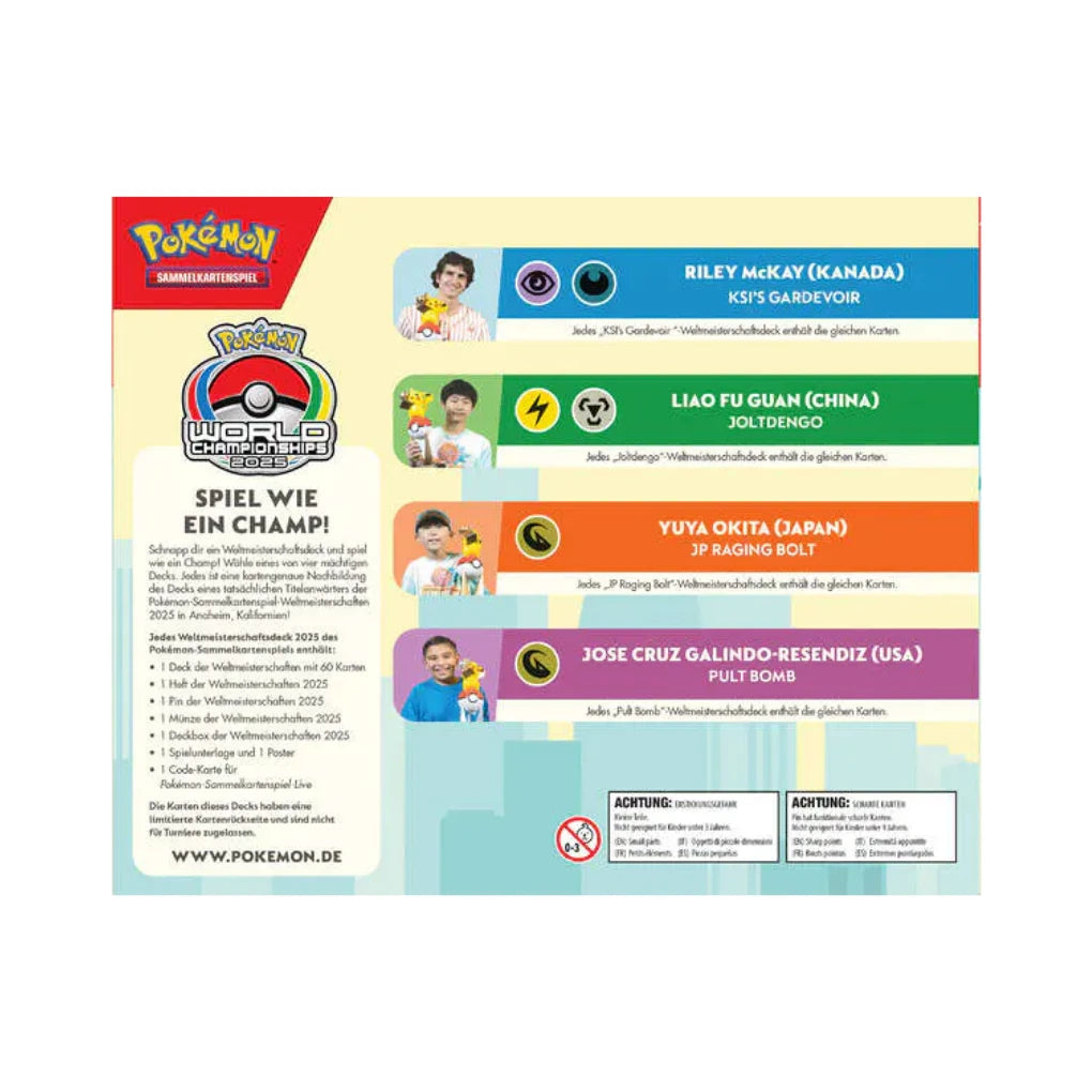 Pokémon - Display boosterów Mistrzostw Świata 2025 - Niemiecki