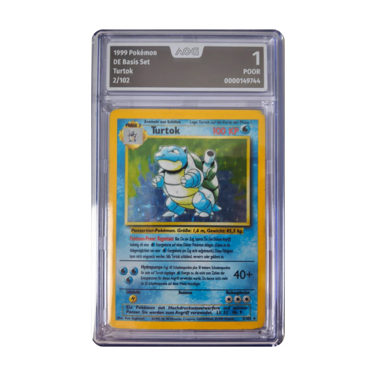 Pokémon - Blastoise Holo #2/102 (Basis Set) – AOG 1 Poor