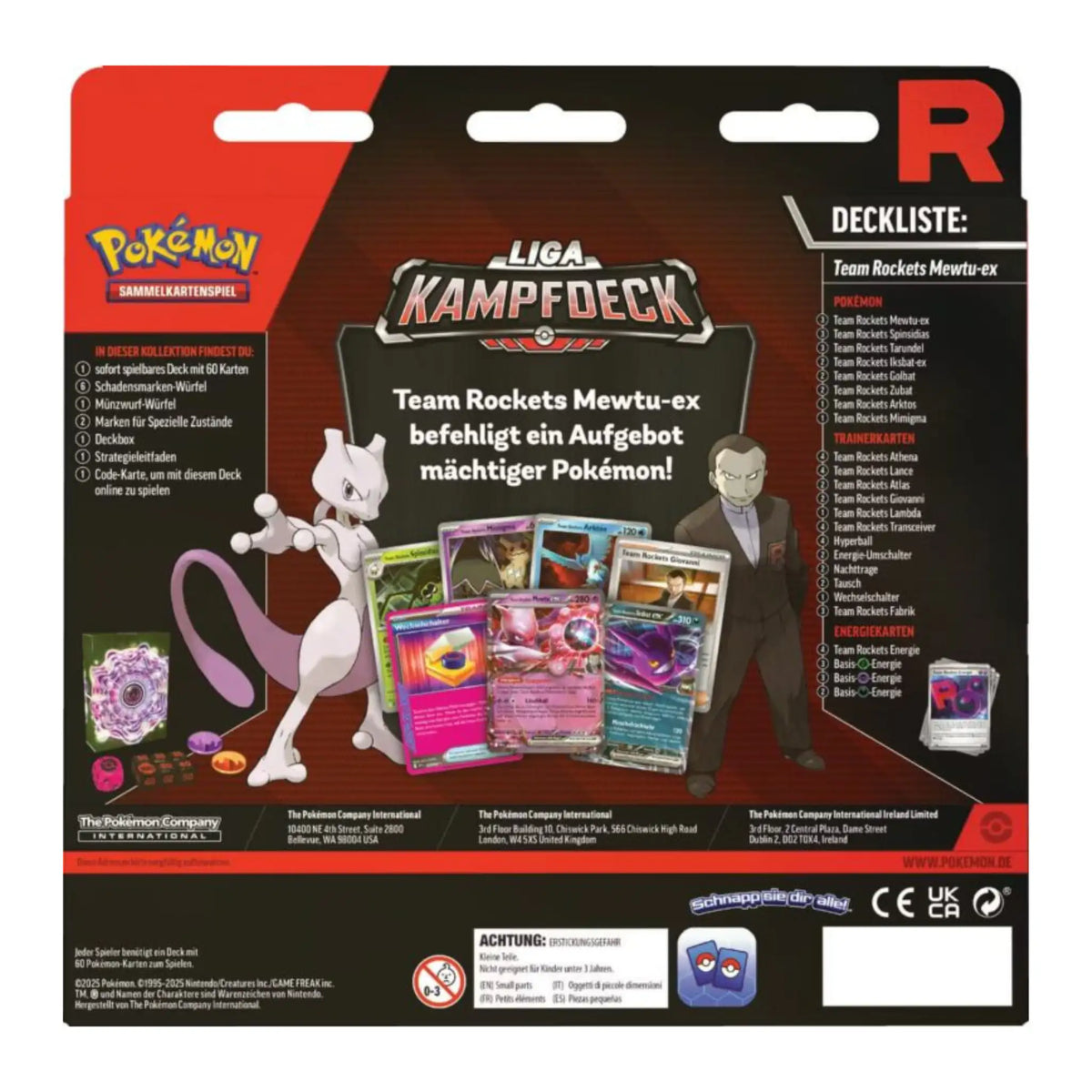 Pokémon - Team Rockets Mewtu-ex Liga-Kampfdeck - DE