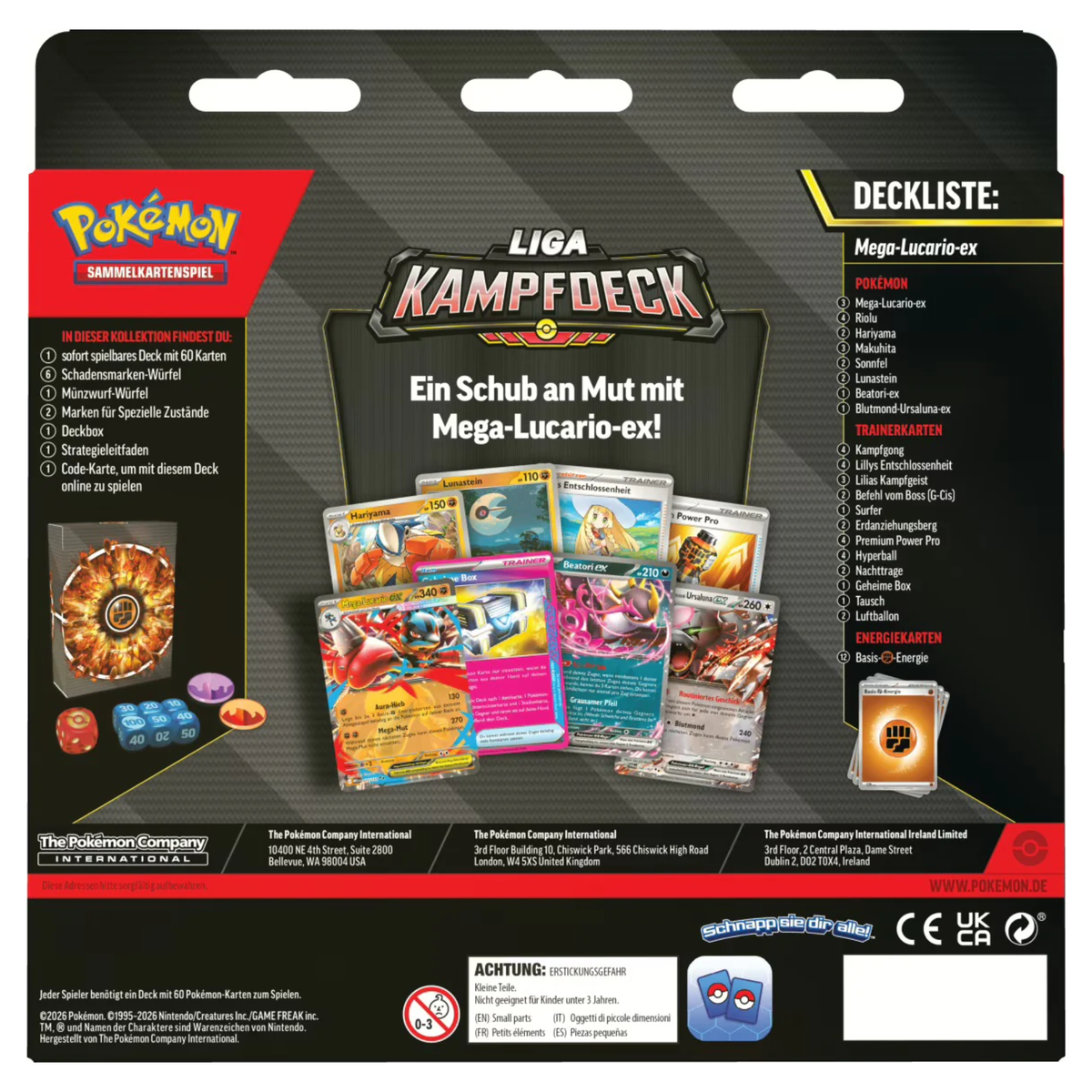 Pokémon - Mega-Entwicklung: Mega Lucario ex Liga Kampfdeck - Niemiecki