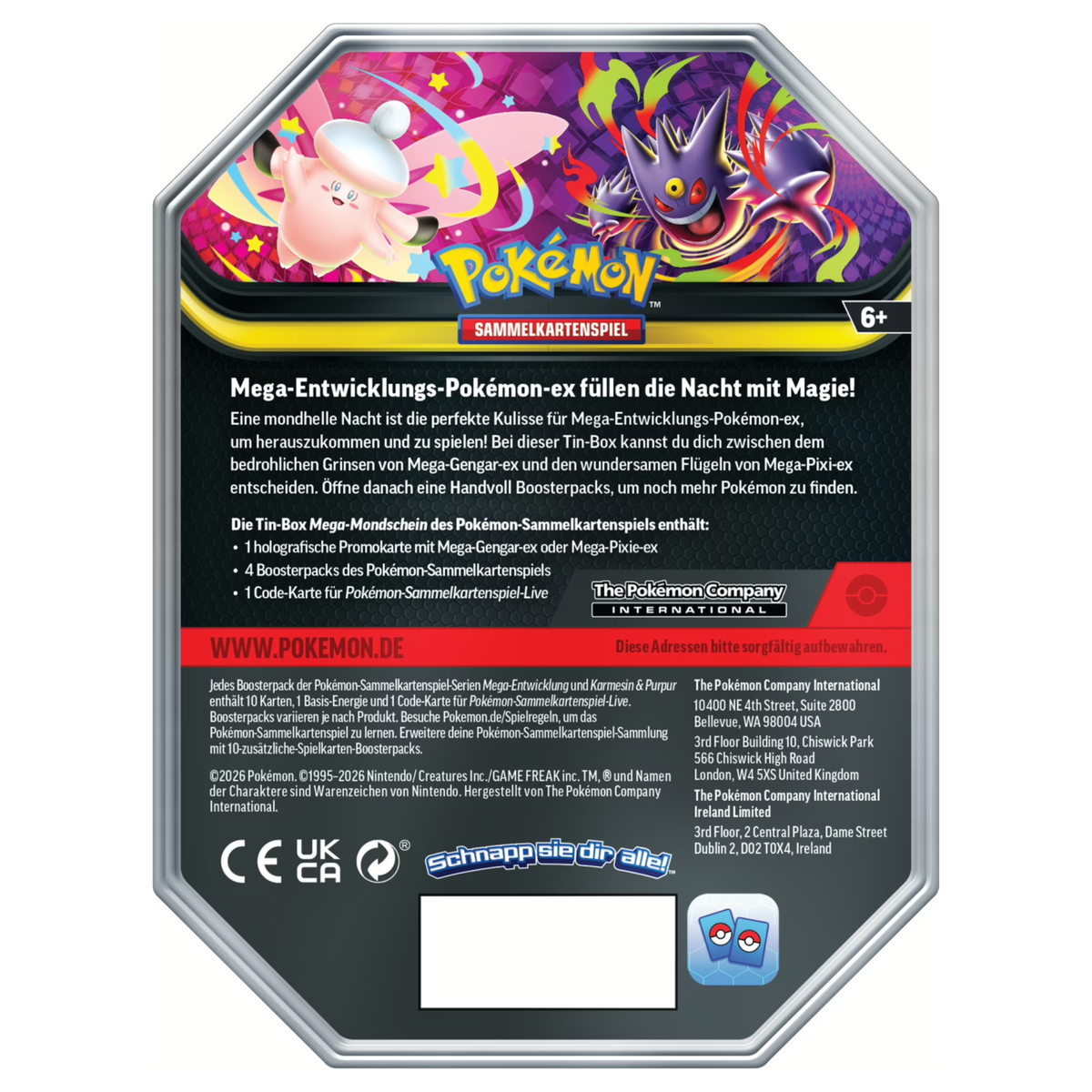 Pokémon - Mega-Entwicklung Metalowa puszka #128 Mega-Gengar - Niemiecki