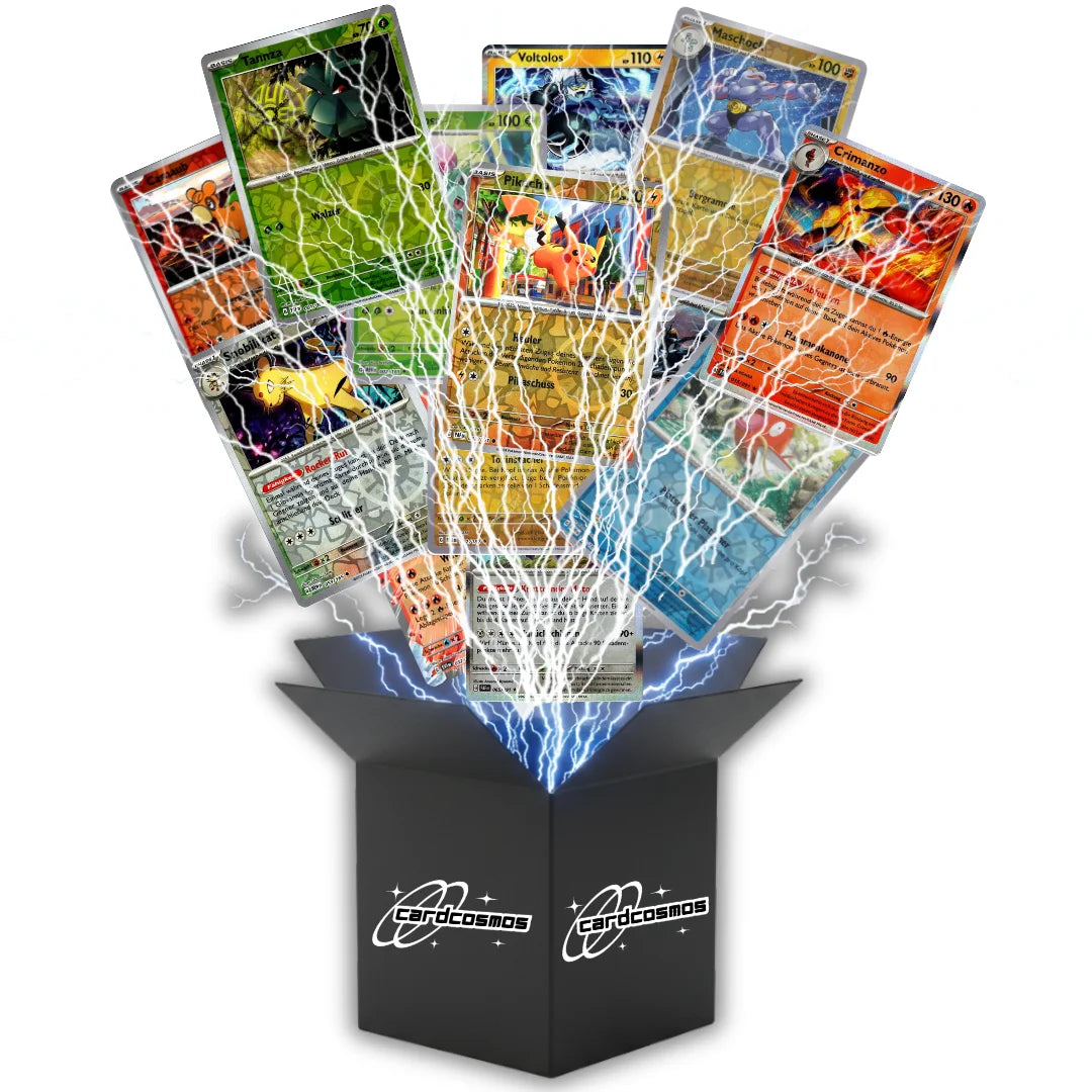 Pokémon Holo Zestaw kart Niemiecki – 100 kart Holo i Reverse holo + 100 Koszulki na karty