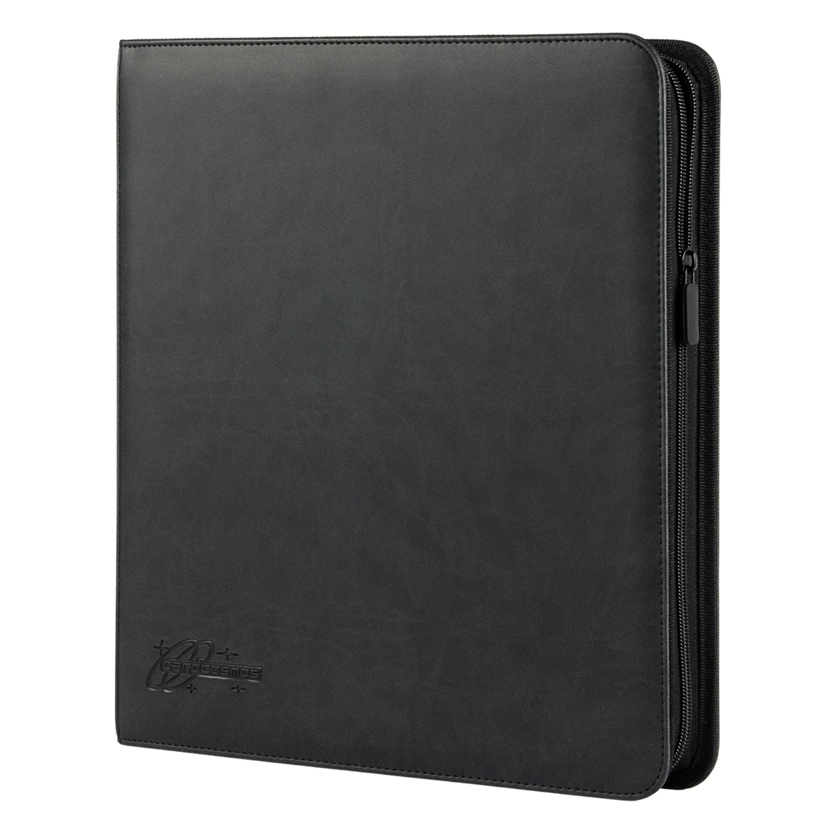 cardcosmos - 12 Pocket Zip Premium leather binder - Czarny