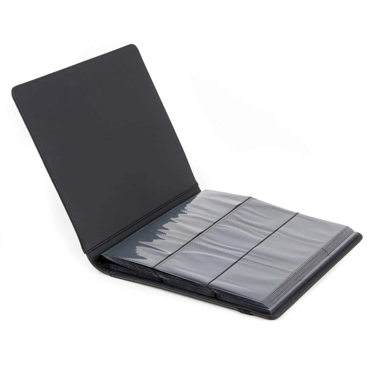 cardcosmos - 9 Pocket Strap Premium Leather Binder - Schwarz