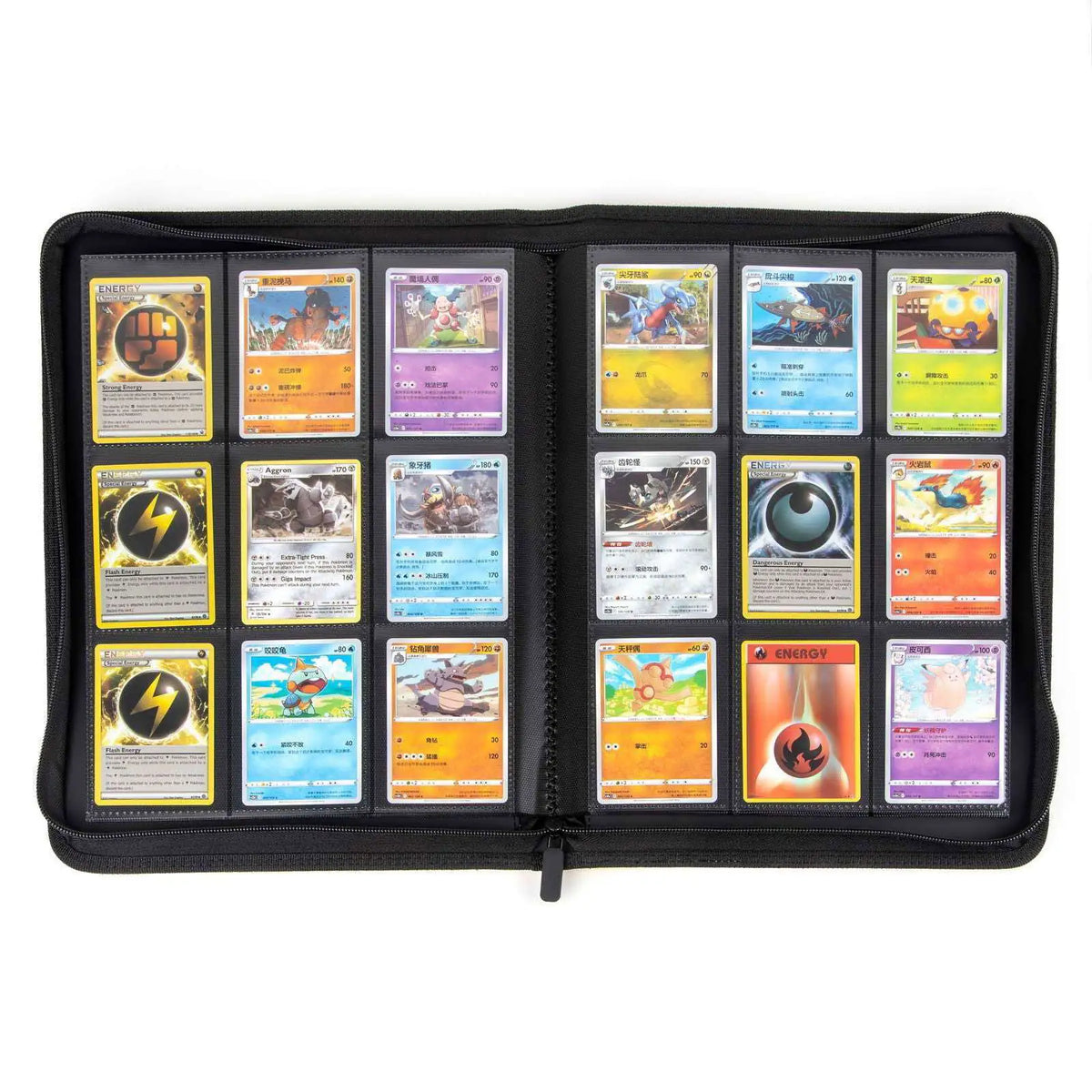 cardcosmos - 9 Pocket Zip Premium Leather Binder - Gelb