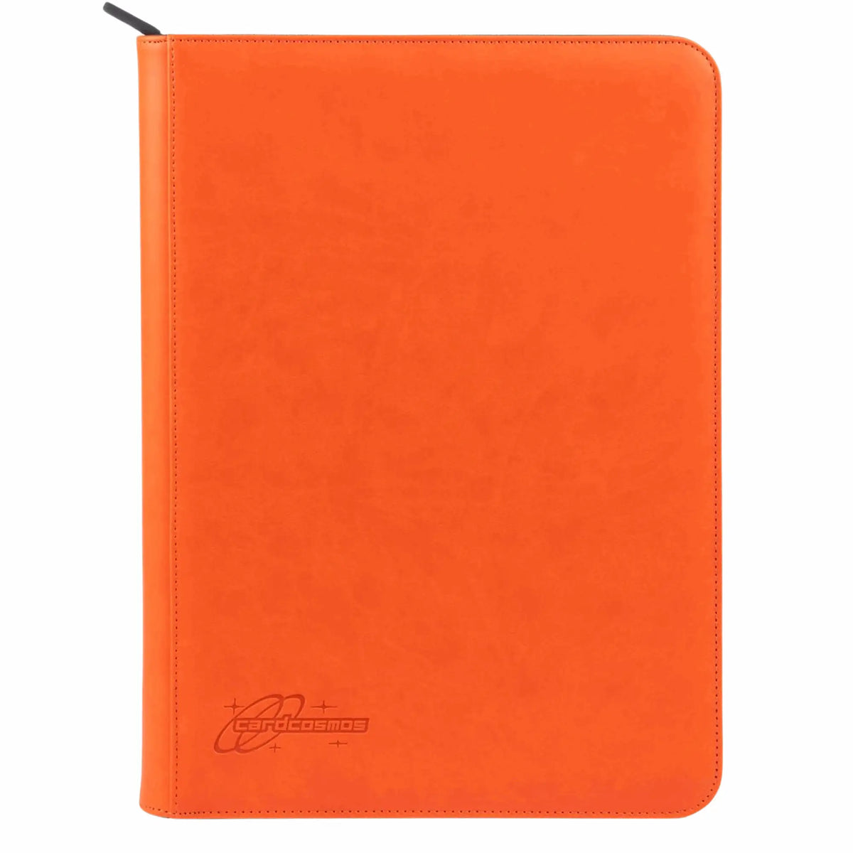cardcosmos - 9 Pocket Zip Premium Leather Binder - Orange