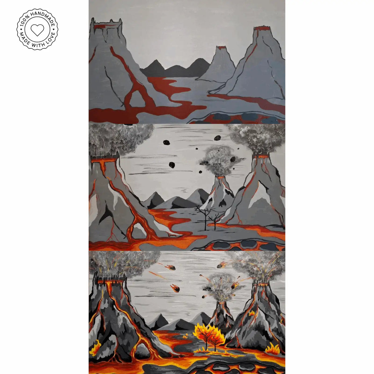 cardcosmos - Artwork Premium Playmat - Fiery Mountains