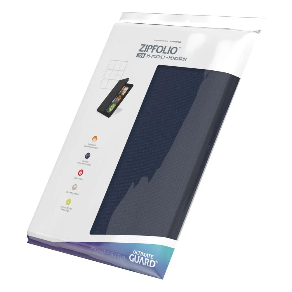 Ultimate Guard Zipfolio 360 18-Pocket Xenoskin Blue